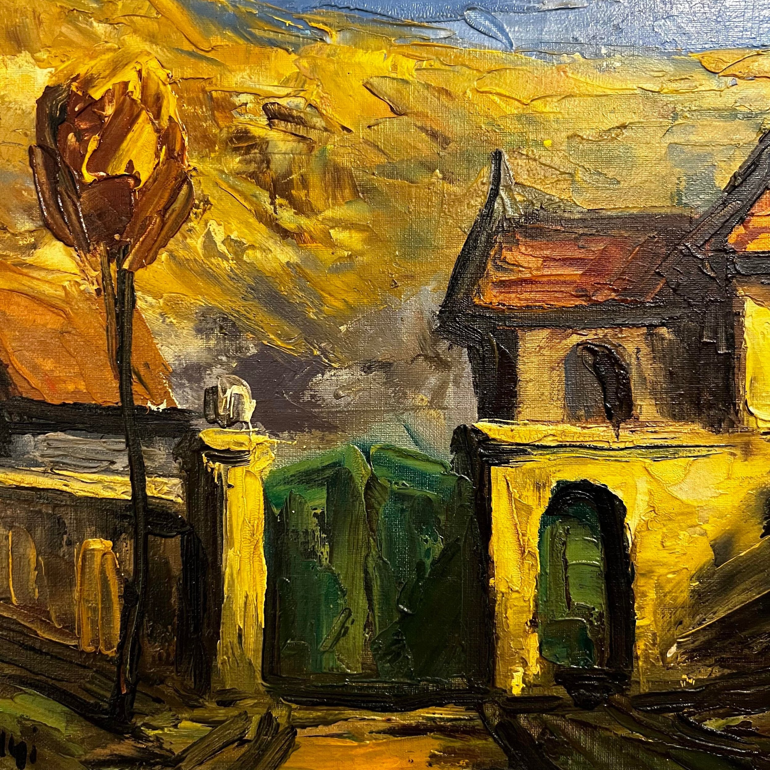 Béla Erdélyi Landscape Cityscape Painting Framed