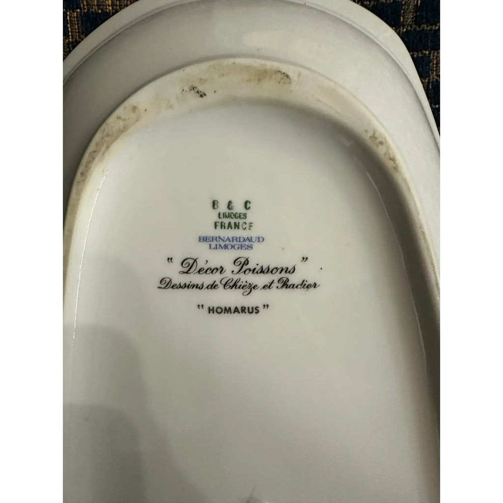 Bernard and Limoges “Homerus” Lobster Ceramic Serving Dish