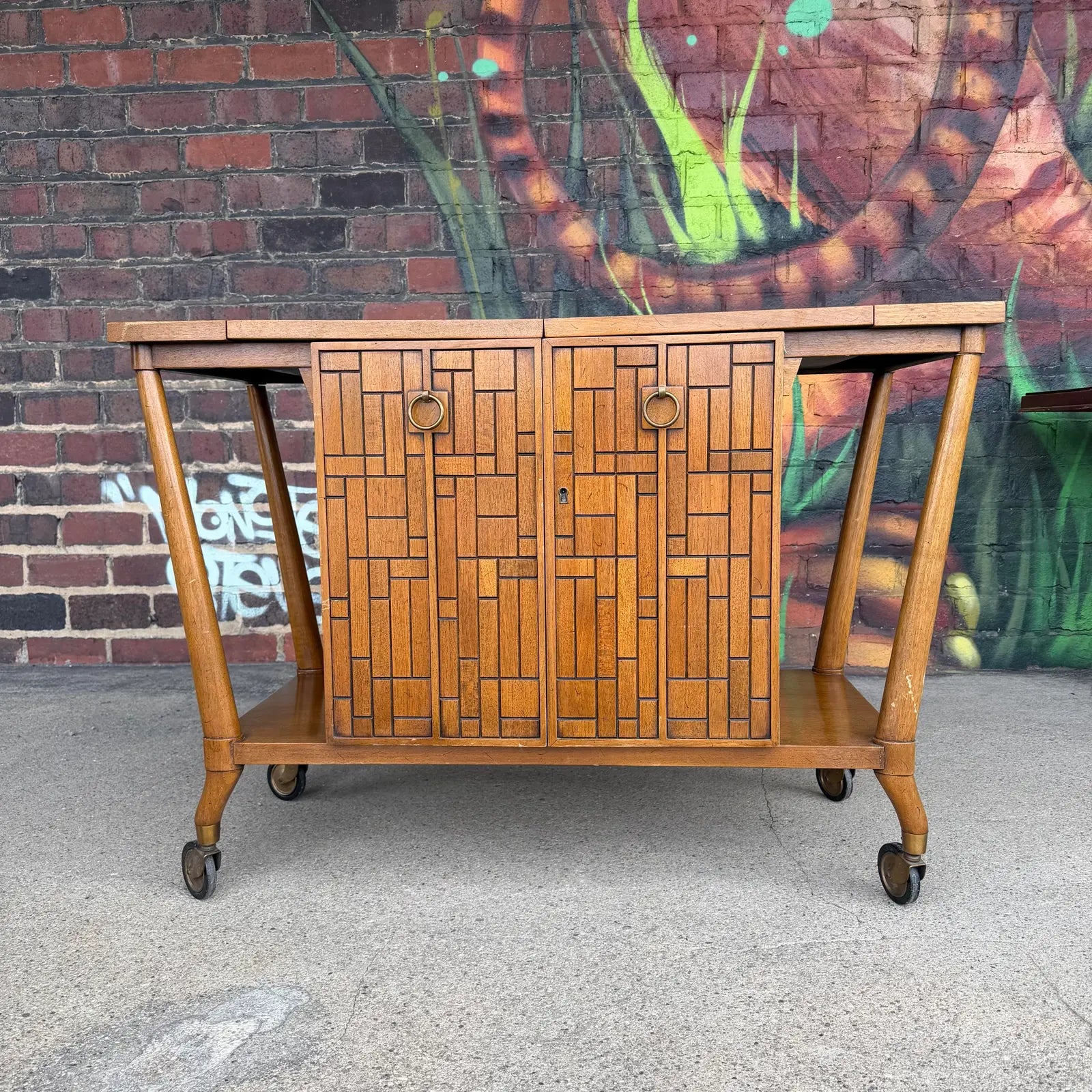 Bert England for Johnson Furniture Retailed Through John Stuart Inc Bar Cart