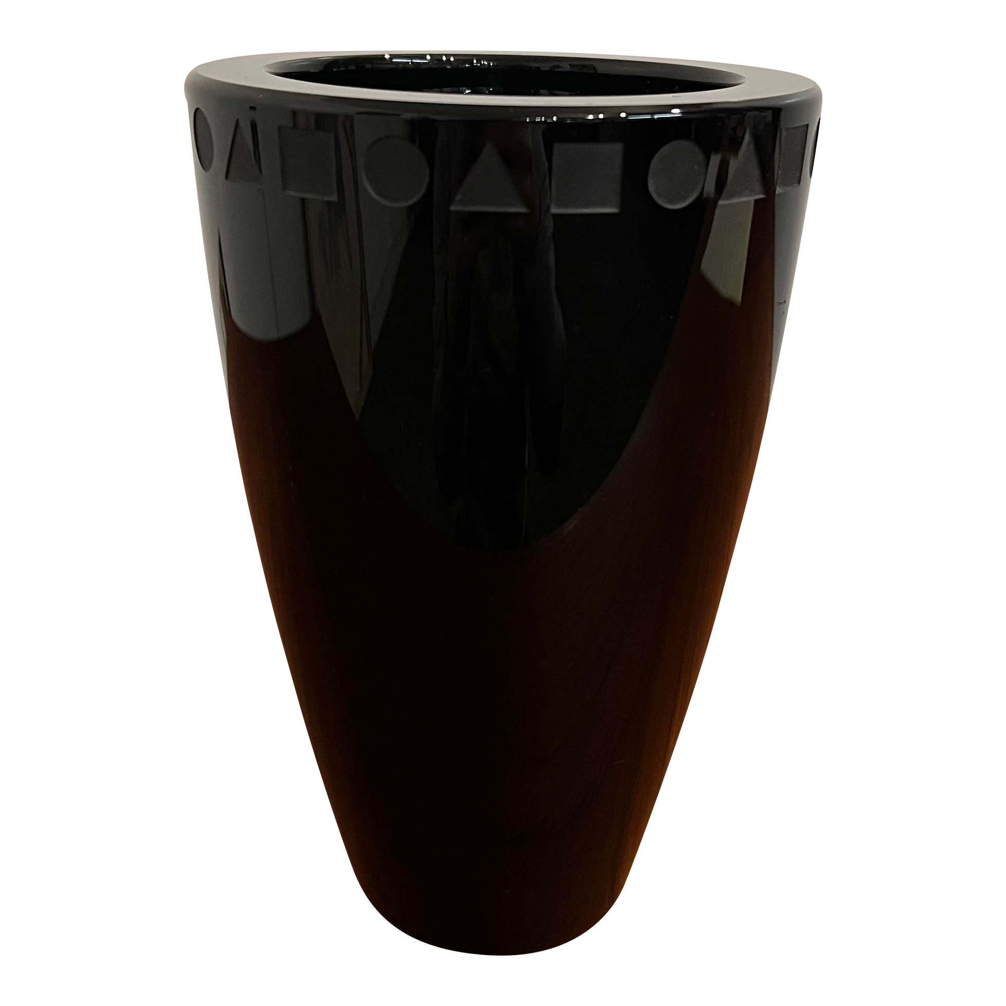 Black Sengai Vase by Ward Bennett for Sasaki