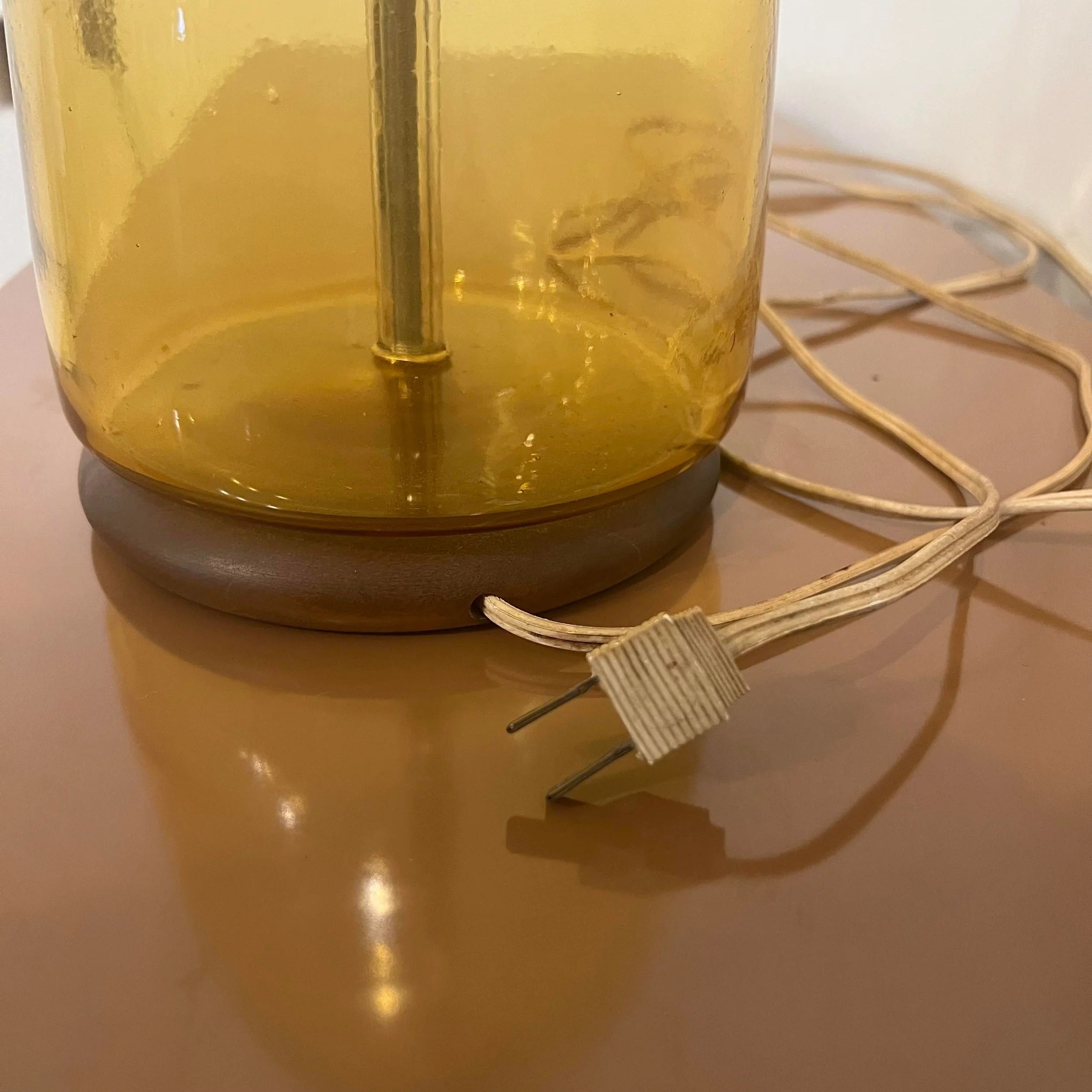 Blenko Glass Company Yellow Table Lamp