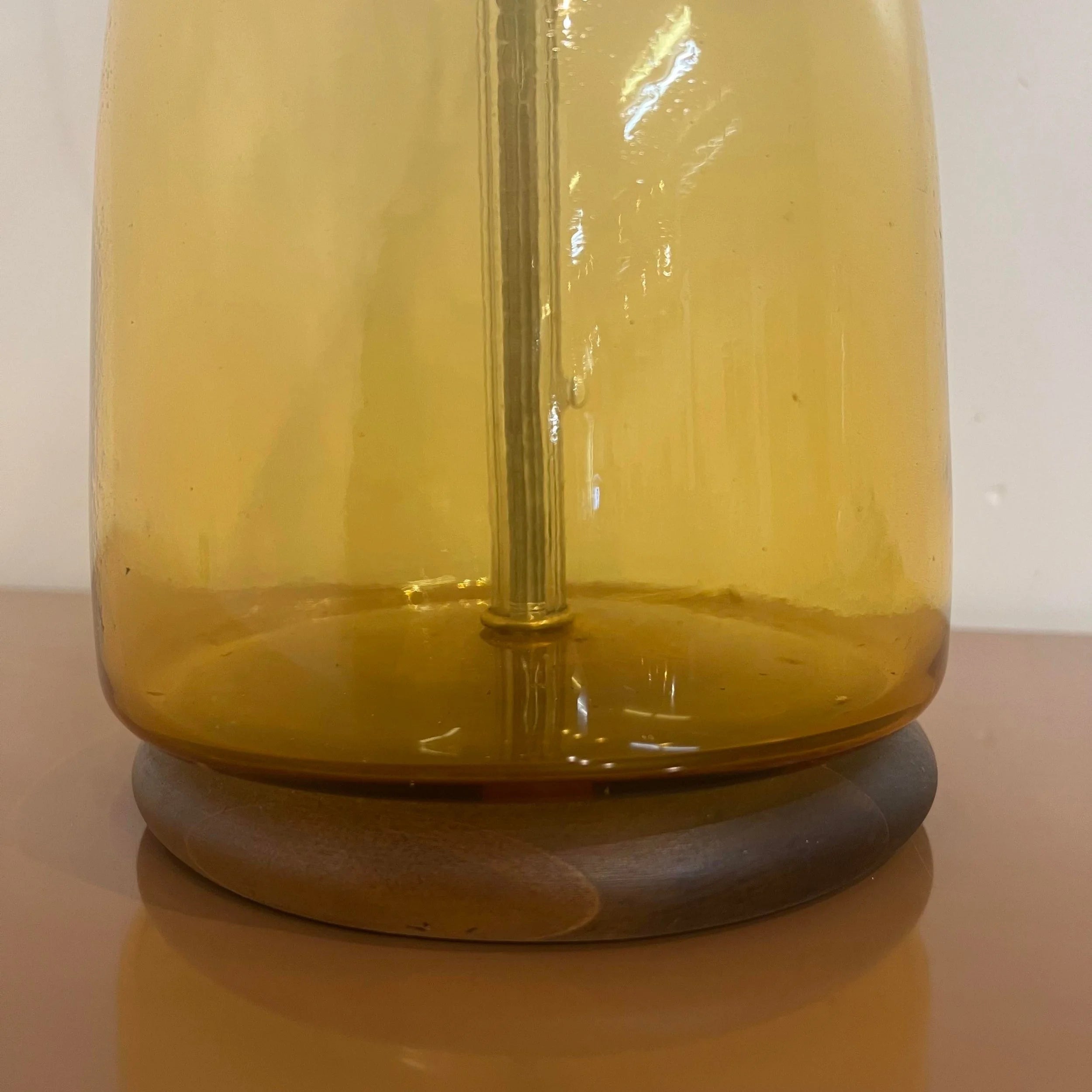 Blenko Glass Company Yellow Table Lamp
