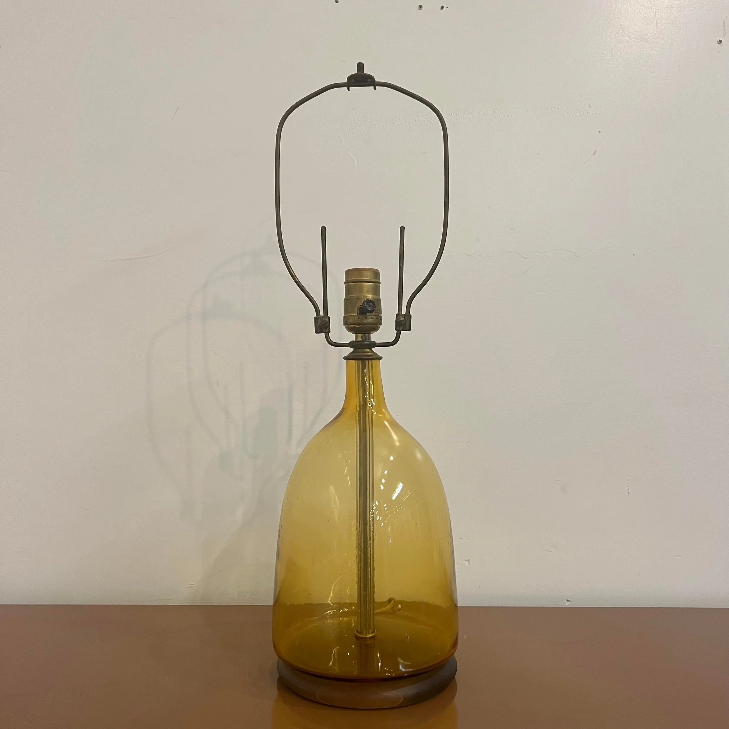 Blenko Glass Company Yellow Table Lamp