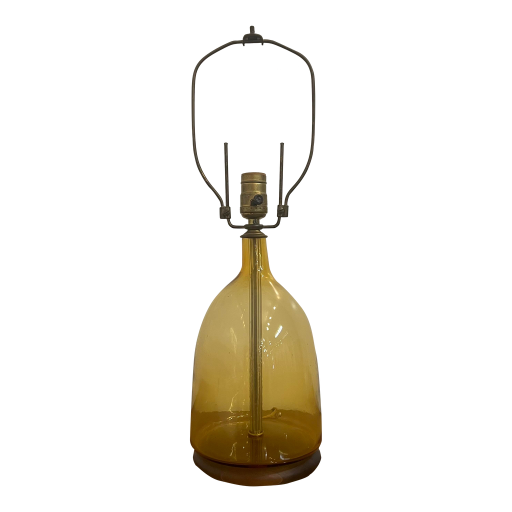 Blenko Glass Company Yellow Table Lamp