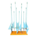 Blue Don Drumm Abstract Candelabra Sculpture