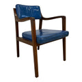 Blue Leather Dunbar Chair