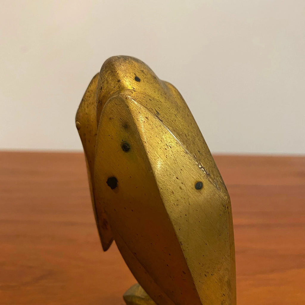 Brass Cubist Pelican Sculpture by G.H. Laurent