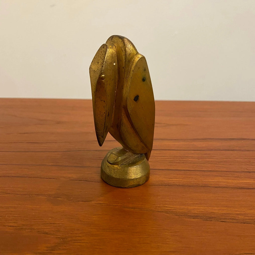 Brass Cubist Pelican Sculpture by G.H. Laurent