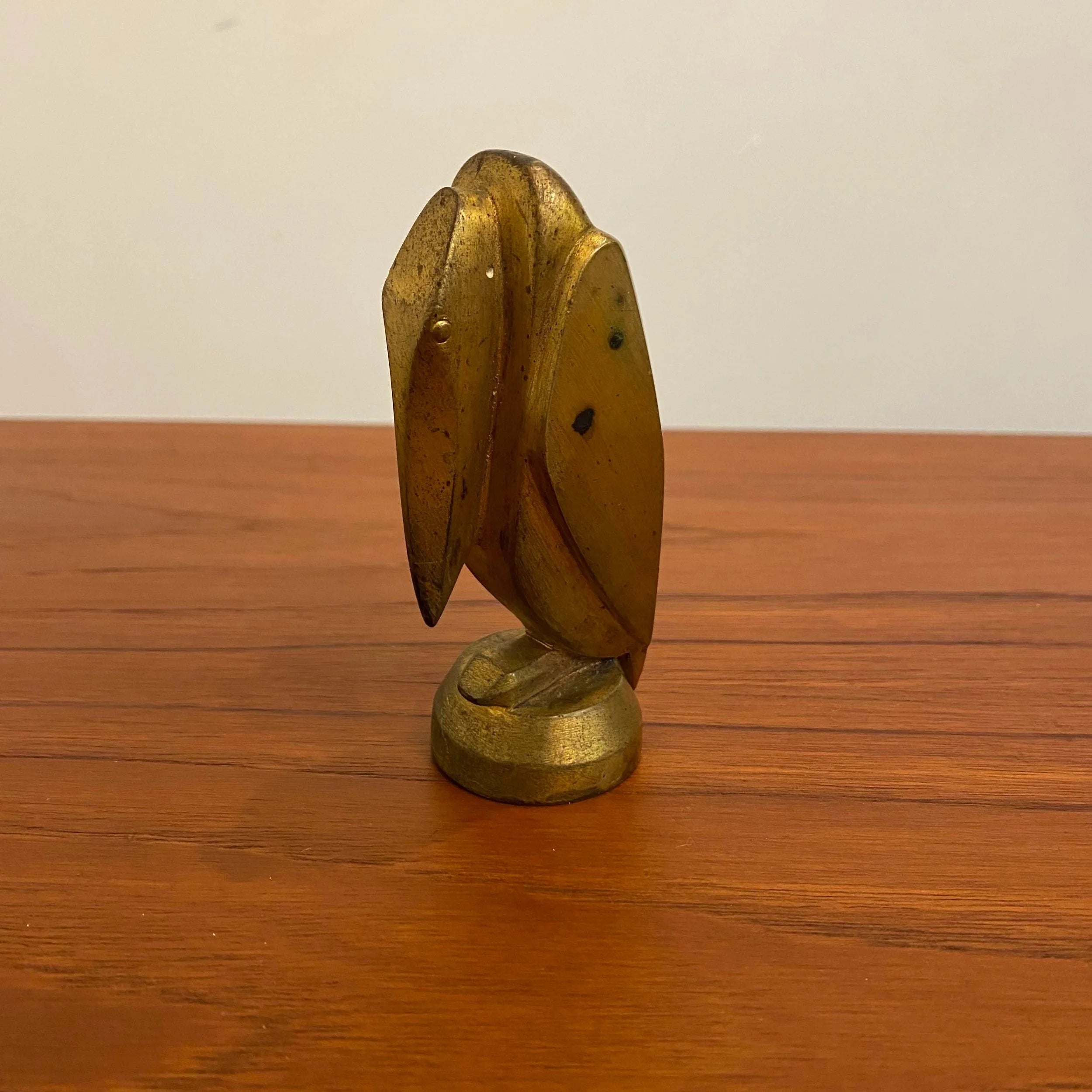 Brass Cubist Pelican Sculpture by G.H. Laurent