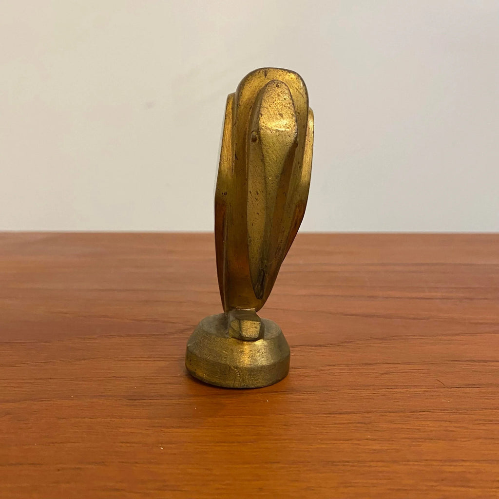 Brass Cubist Pelican Sculpture by G.H. Laurent