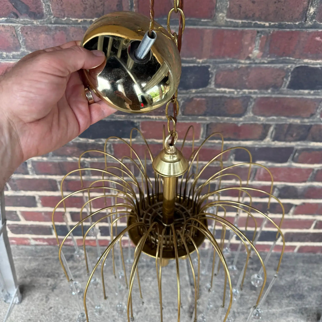 Brass Murano Tear Drop Waterfall Chadalier