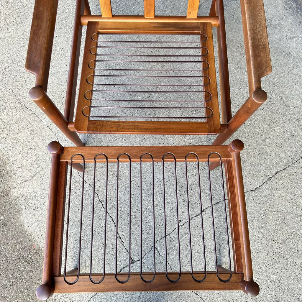 Børge Jensen & Sønner Teak Lounge Chair and Ottoman for Bernstorffsmide Møbelfabrik