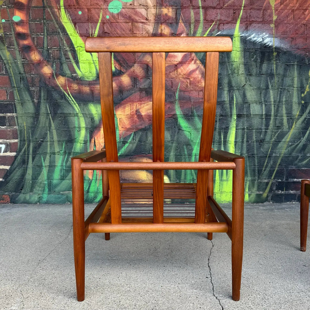 Børge Jensen & Sønner Teak Lounge Chair and Ottoman for Bernstorffsmide Møbelfabrik