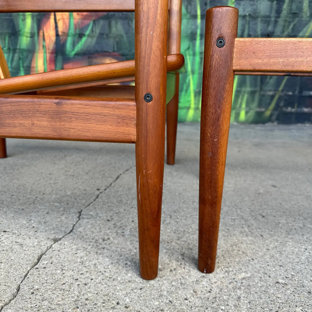 Børge Jensen & Sønner Teak Lounge Chair and Ottoman for Bernstorffsmide Møbelfabrik