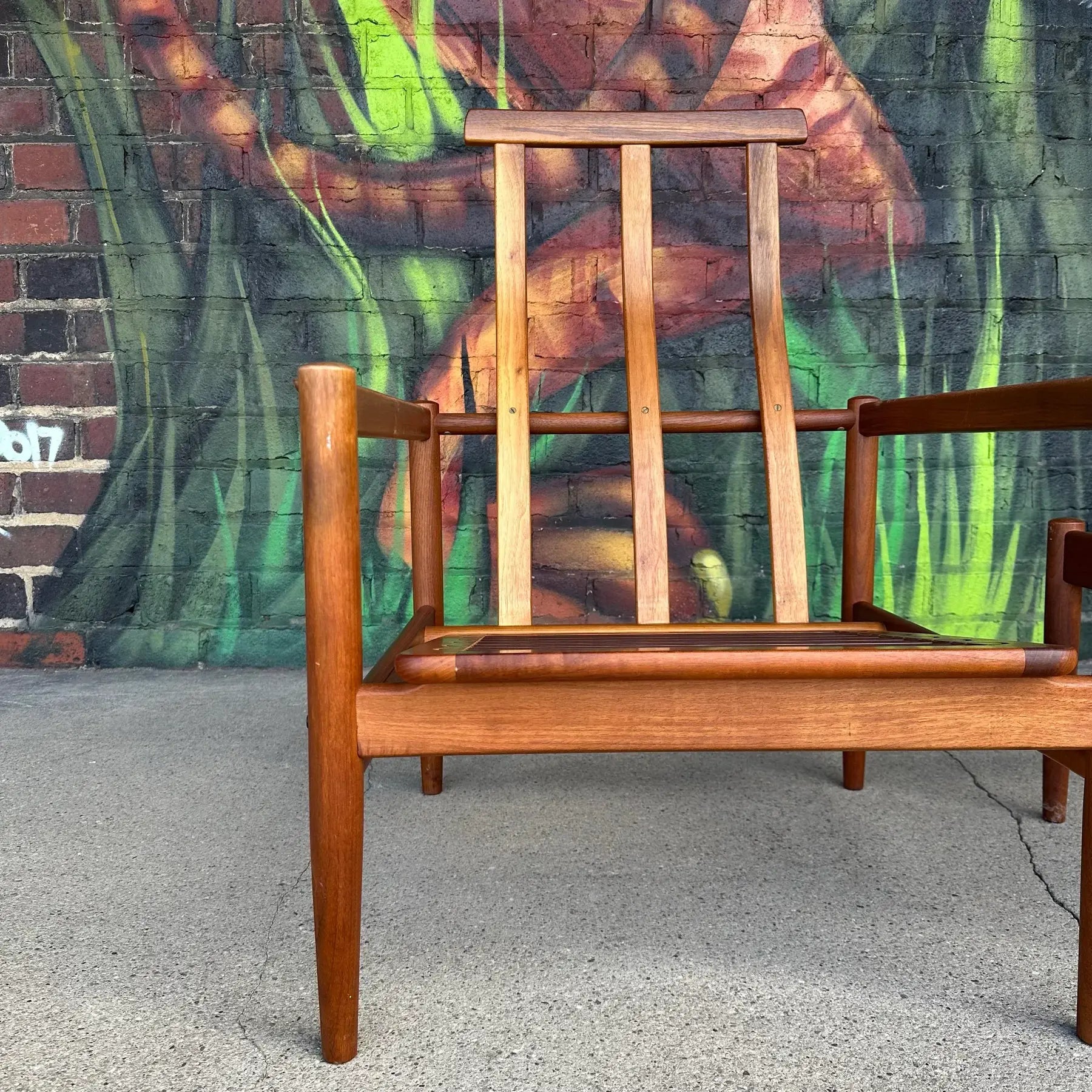 Børge Jensen & Sønner Teak Lounge Chair and Ottoman for Bernstorffsmide Møbelfabrik
