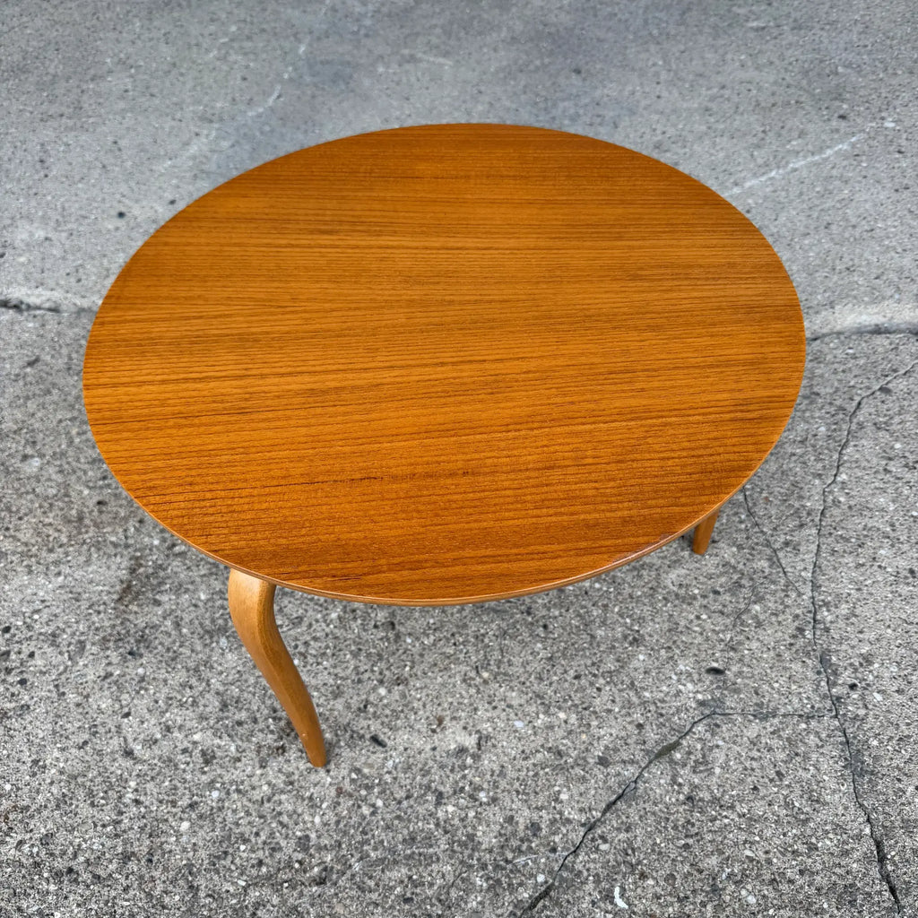 Bruno Mathsson Petite Side Table Swedish Modern Bentwood Leg
