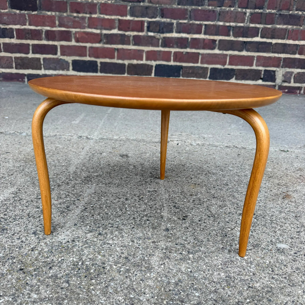 Bruno Mathsson Petite Side Table Swedish Modern Bentwood Leg
