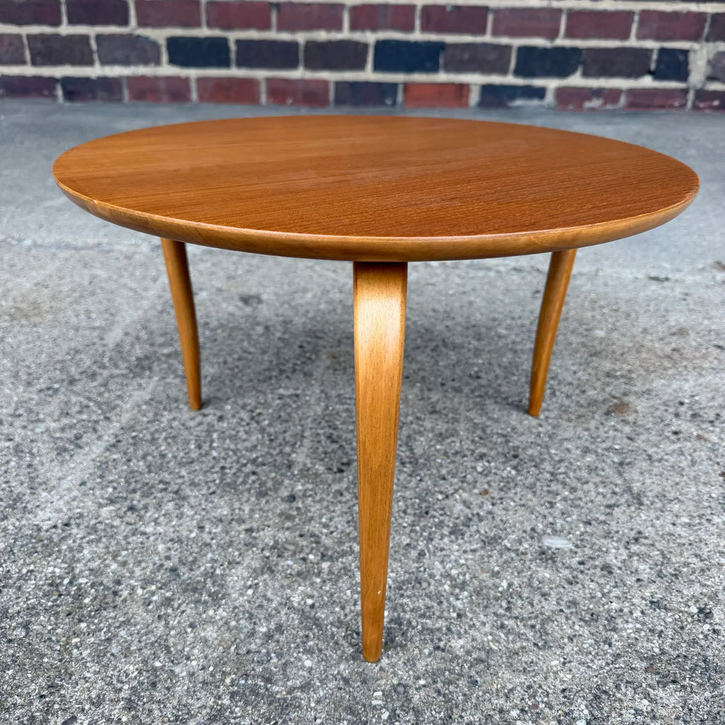 Bruno Mathsson Petite Side Table Swedish Modern Bentwood Leg
