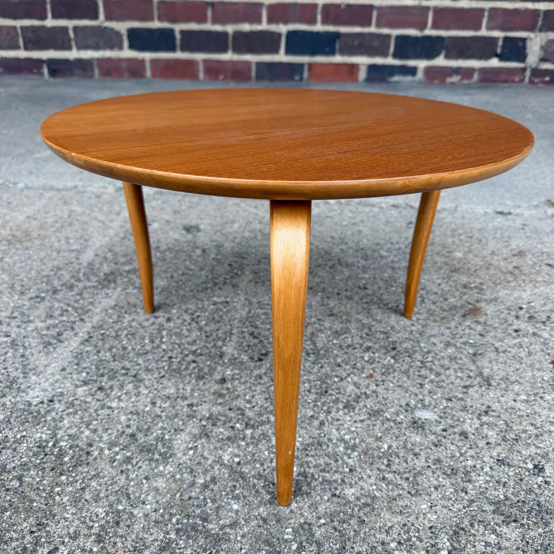 Bruno Mathsson Petite Side Table Swedish Modern Bentwood Leg