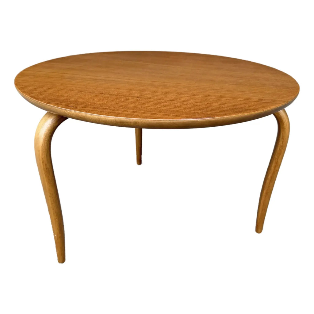 Bruno Mathsson Petite Side Table Swedish Modern Bentwood Leg