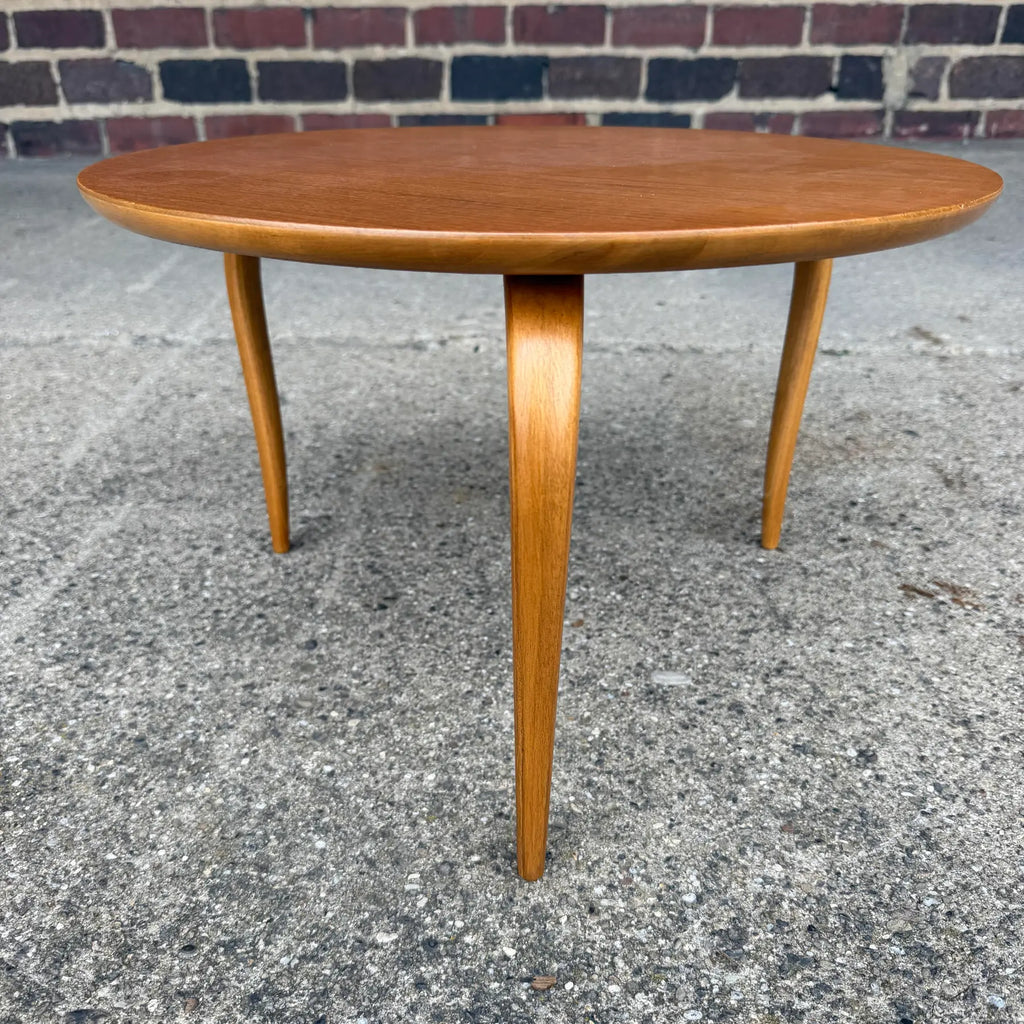 Bruno Mathsson Petite Side Table Swedish Modern Bentwood Leg