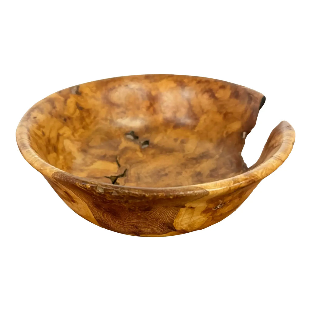 Burled Maple Wood Turn Bowl by Stan Stary for Melvin Rose