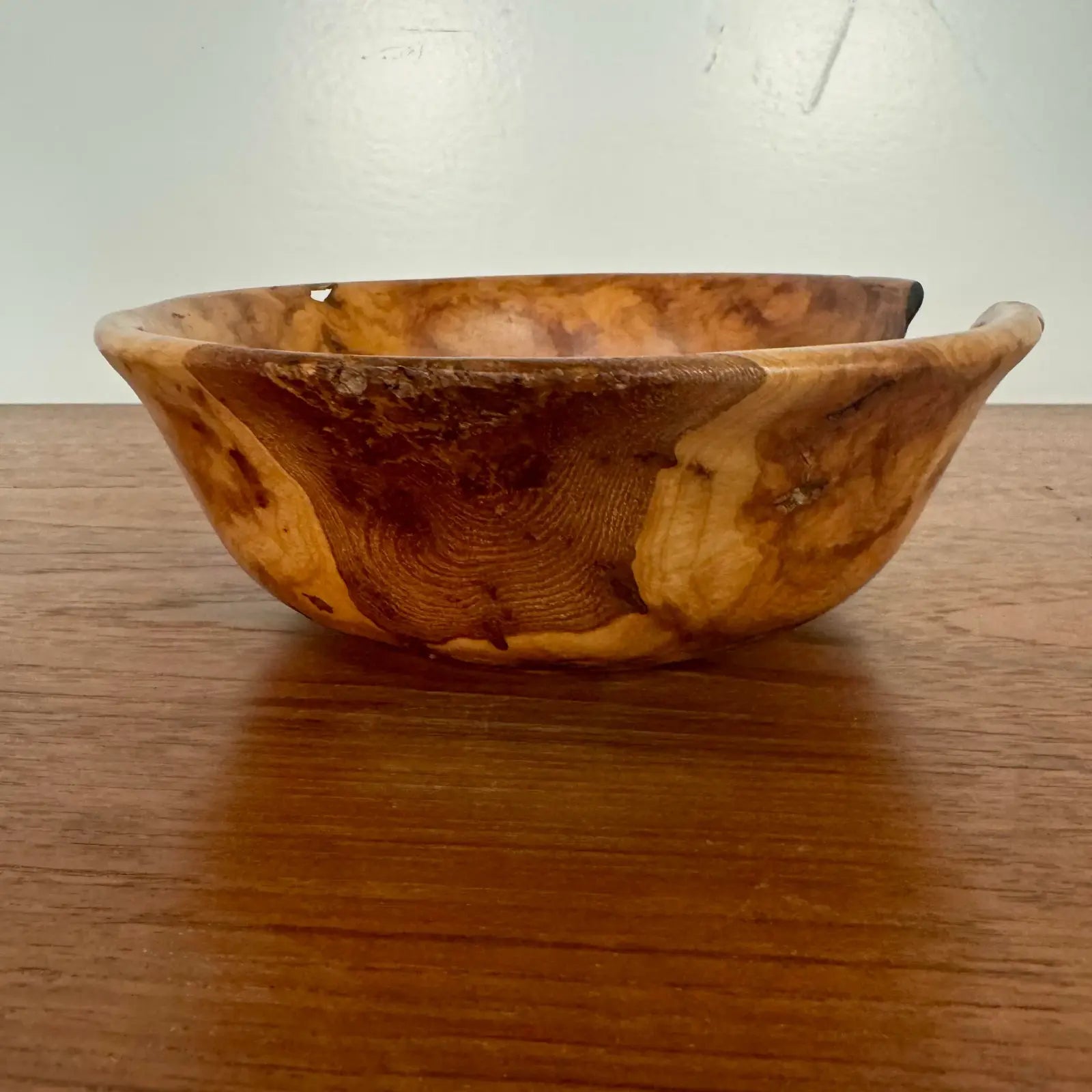 Burled Maple Wood Turn Bowl by Stan Stary for Melvin Rose
