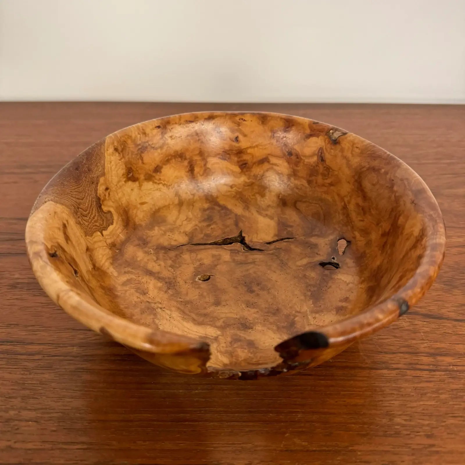 Burled Maple Wood Turn Bowl by Stan Stary for Melvin Rose