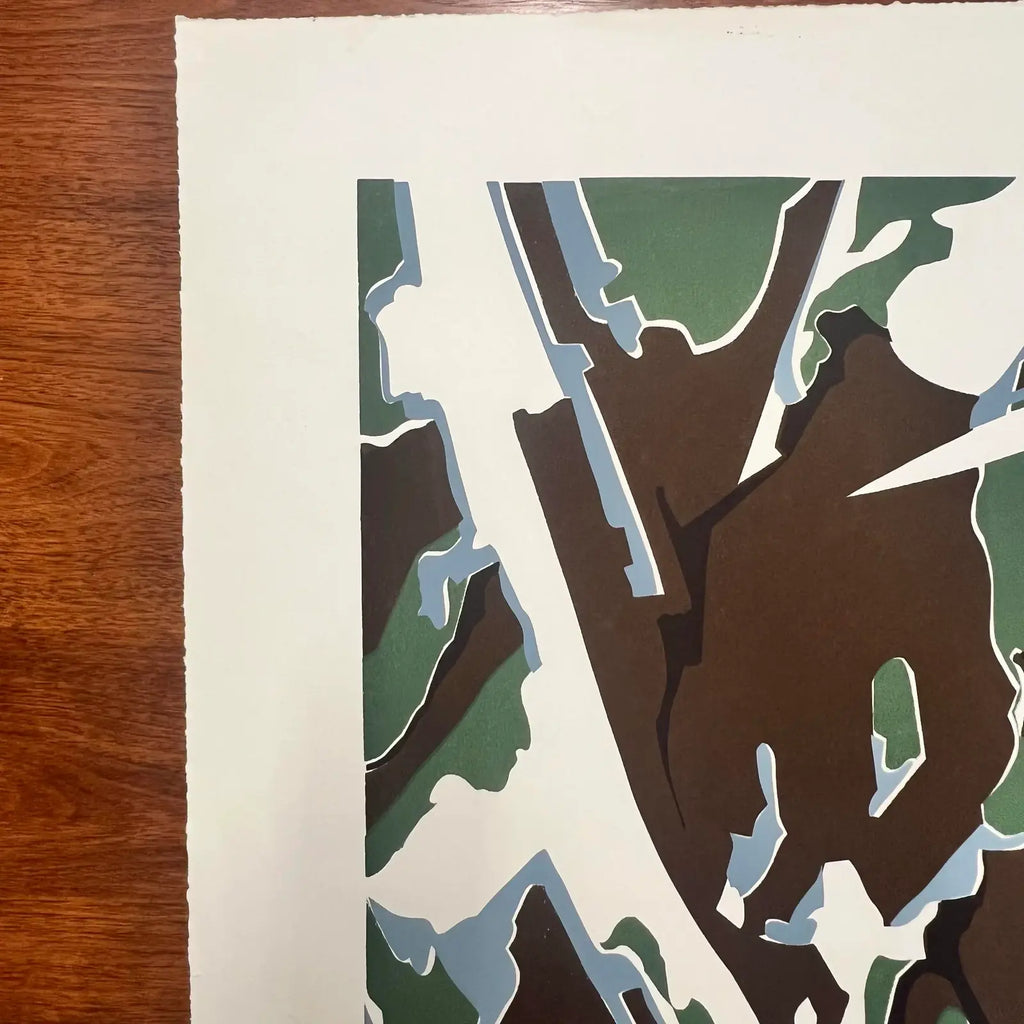 Carol Morgan Artists Proof 5/5 Original Print Blue Black Green