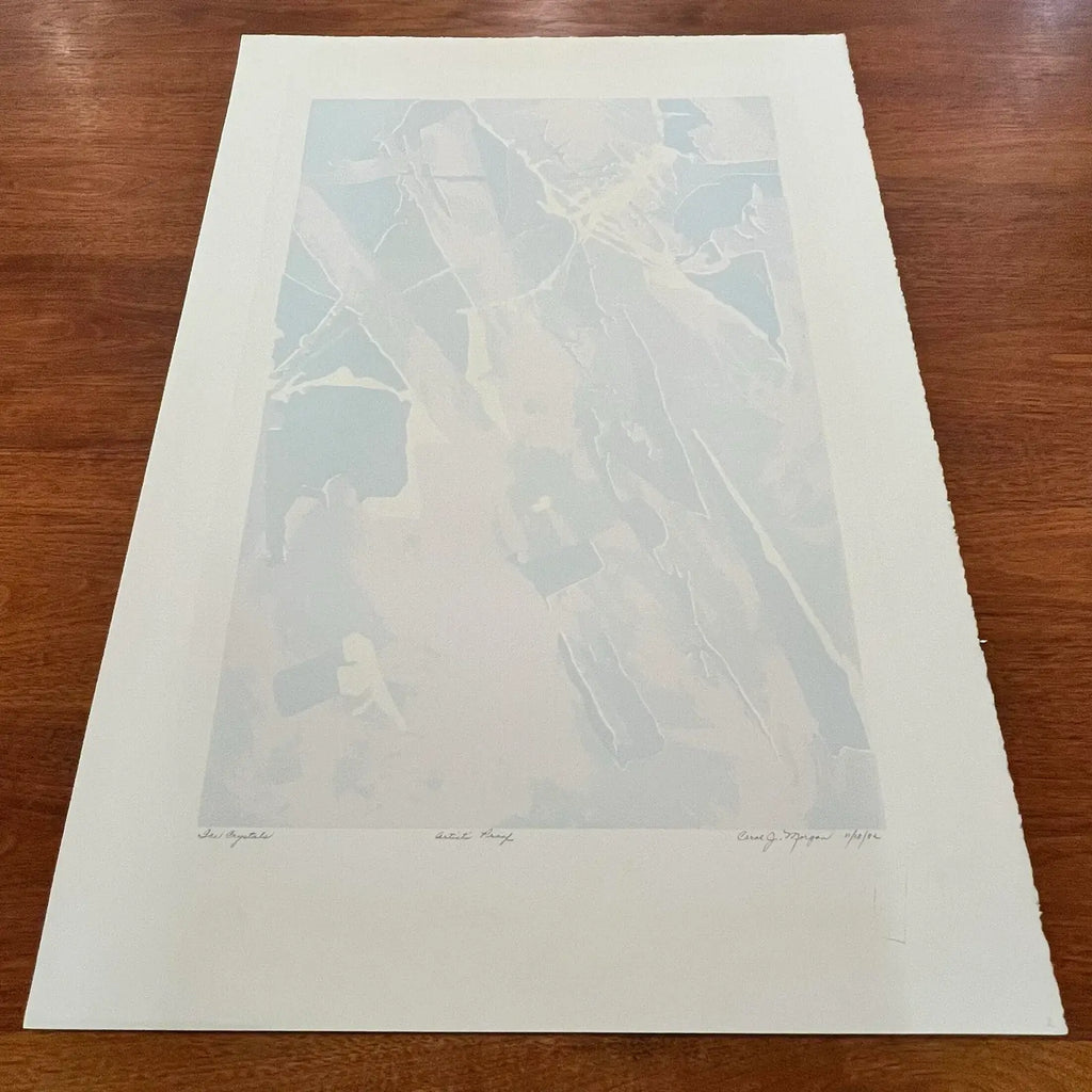 Carol Morgan “Ice Crystals” Original Lithograph Print