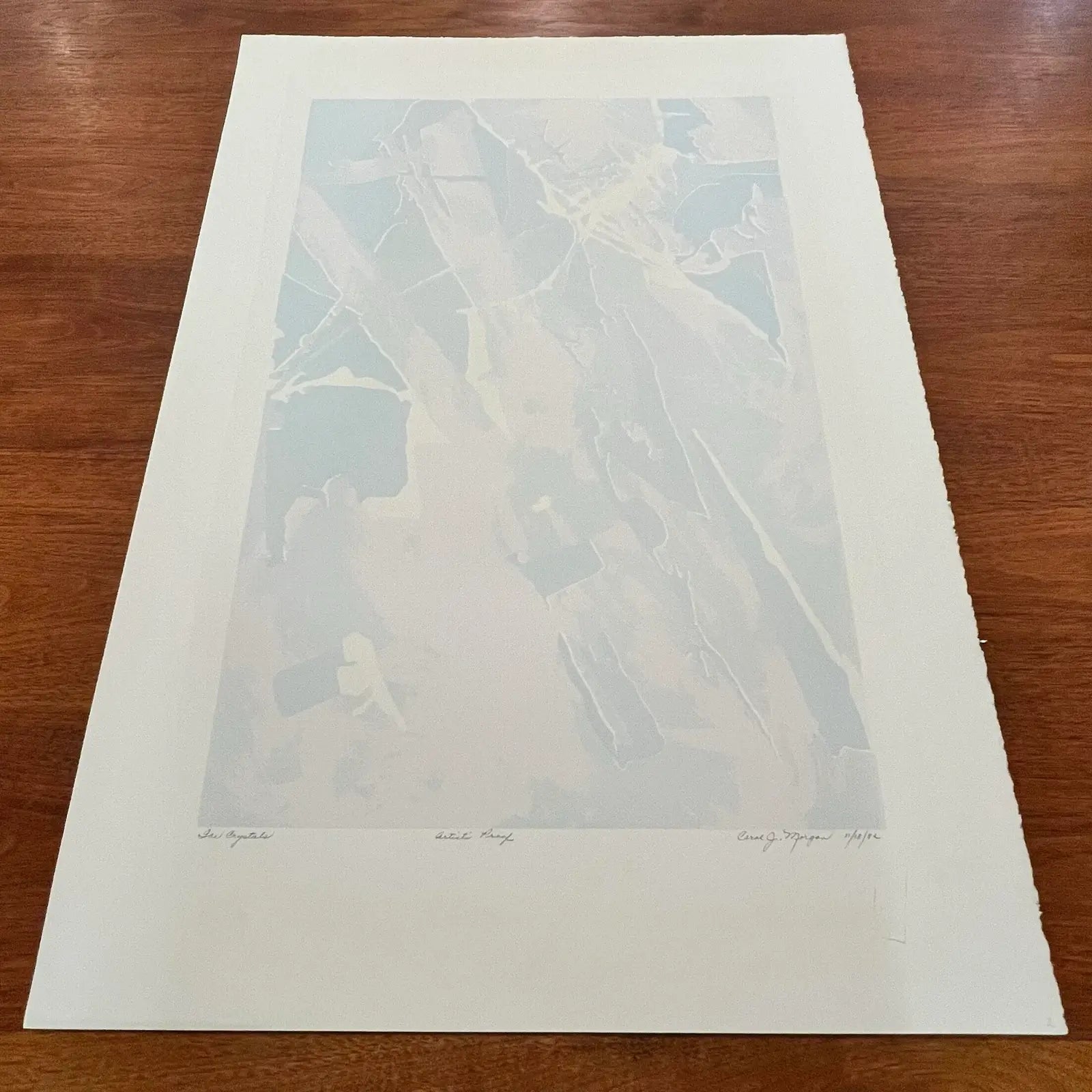 Carol Morgan “Ice Crystals” Original Lithograph Print