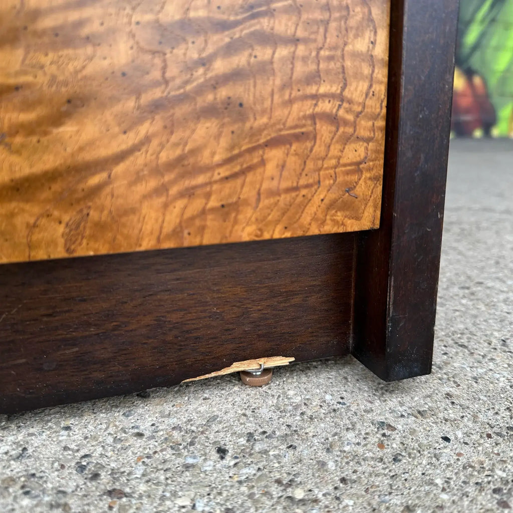 Century Furniture Burl and Brass Petit Chest of Drawers
