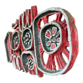 Ceramic Abstract Sculpture Mounted on Wood by Brain Heard Wall Art