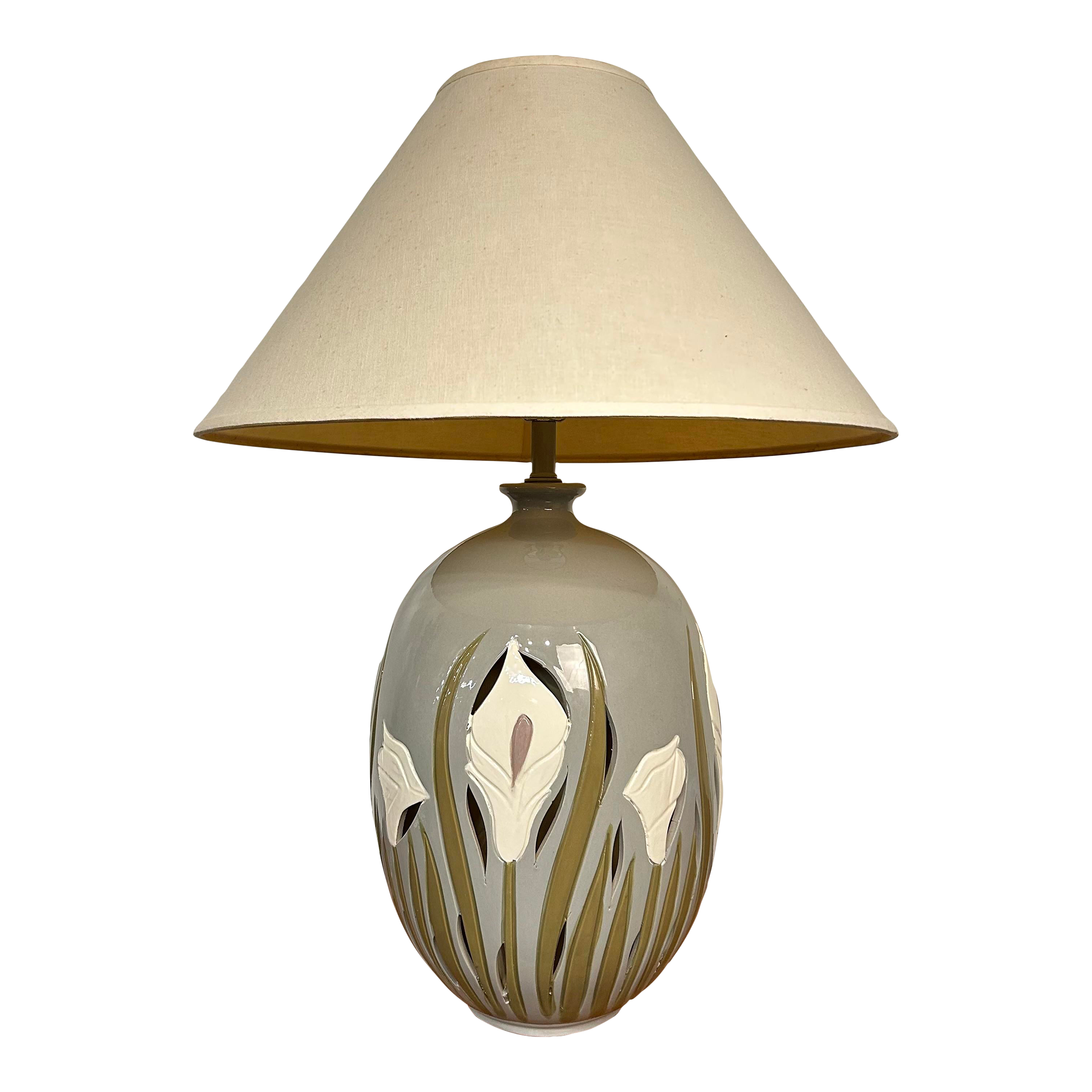 Ceramic Floral Table Lamp