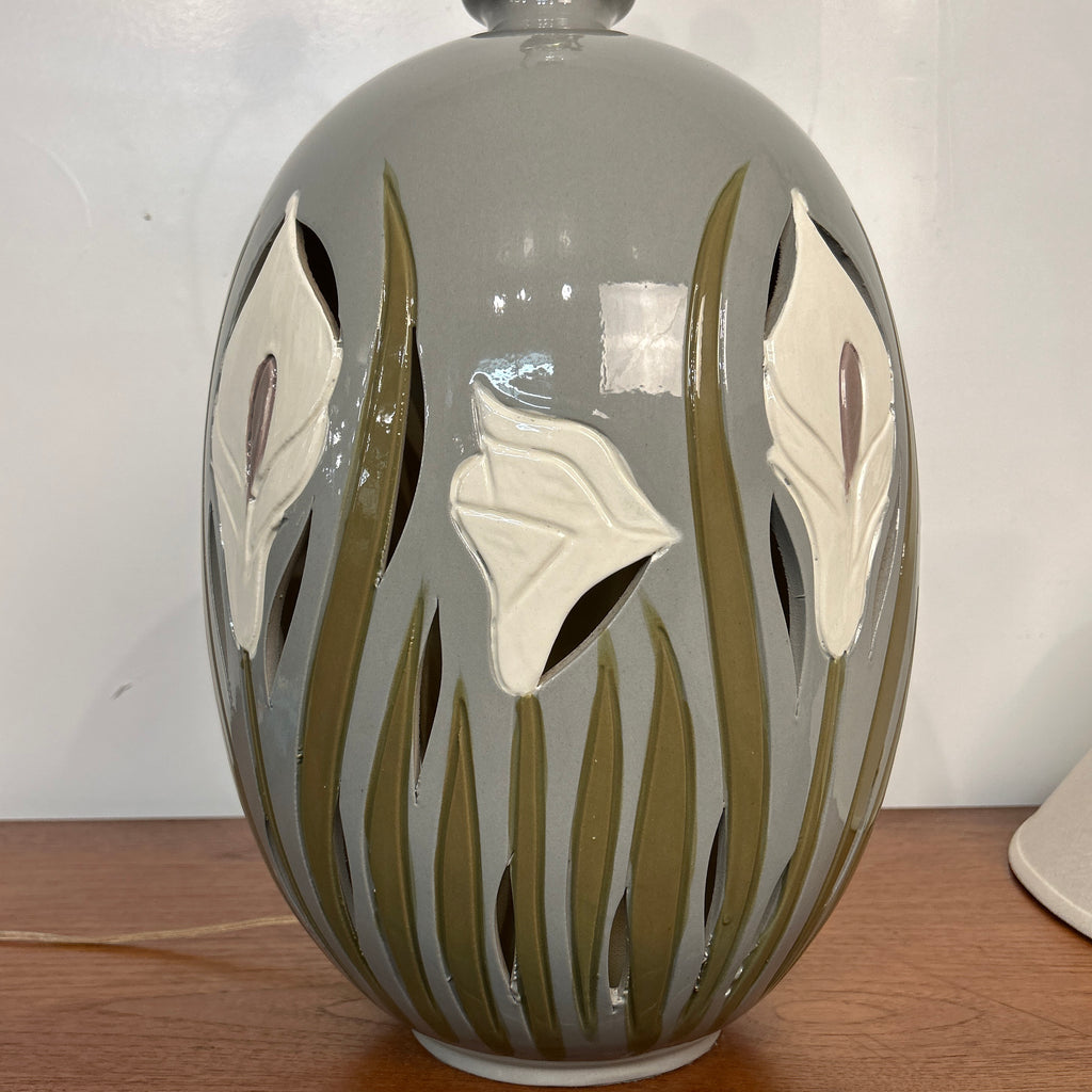 Ceramic Floral Table Lamp