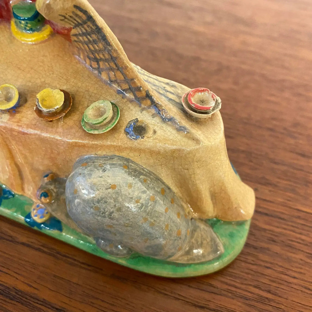 Ceramic Sculpture by Edris Eckhardt “Mad Hatter’s Tea Party” Alice in Wonderland