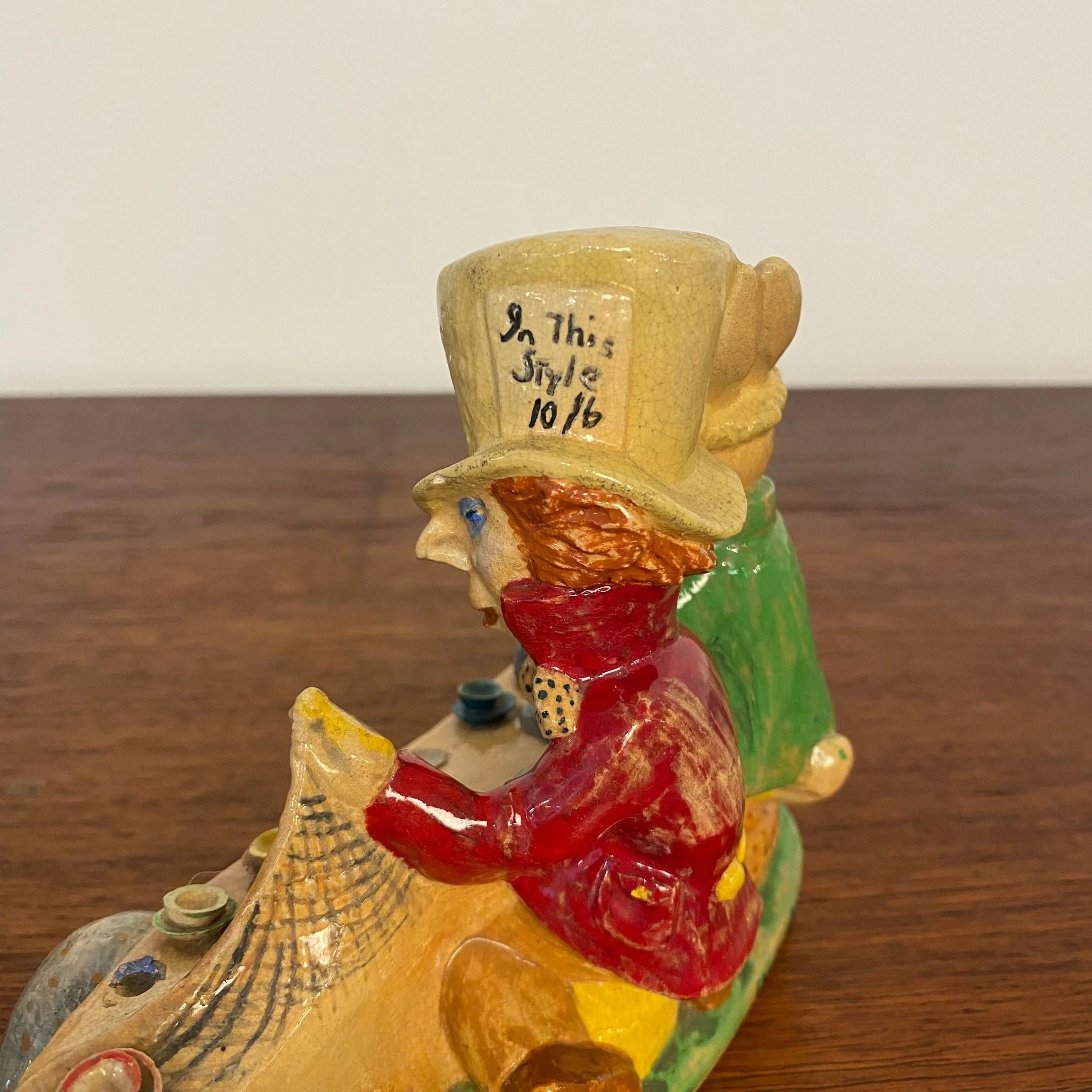 Ceramic Sculpture by Edris Eckhardt “Mad Hatter’s Tea Party” Alice in Wonderland
