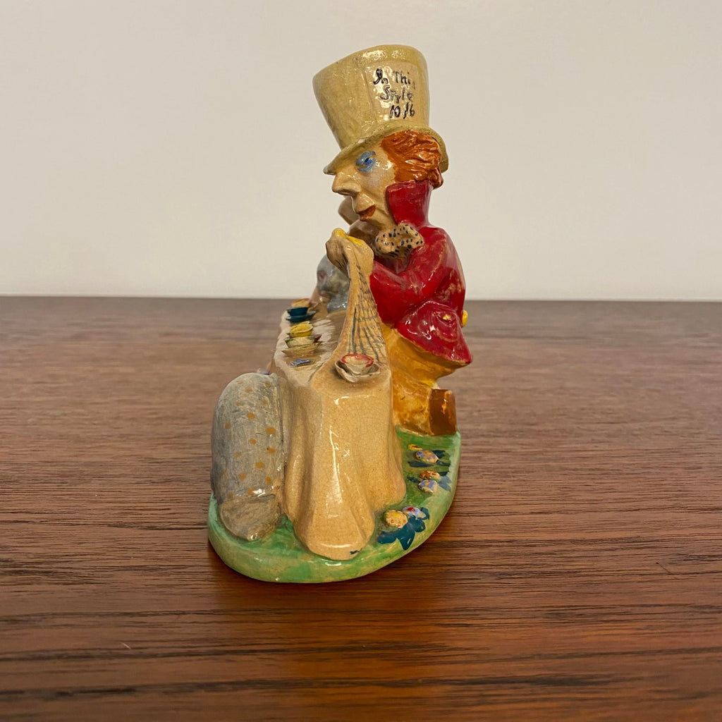 Ceramic Sculpture by Edris Eckhardt “Mad Hatter’s Tea Party” Alice in Wonderland