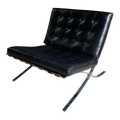 Charlton Chair Company Barcelona Leather + Chrome Chair