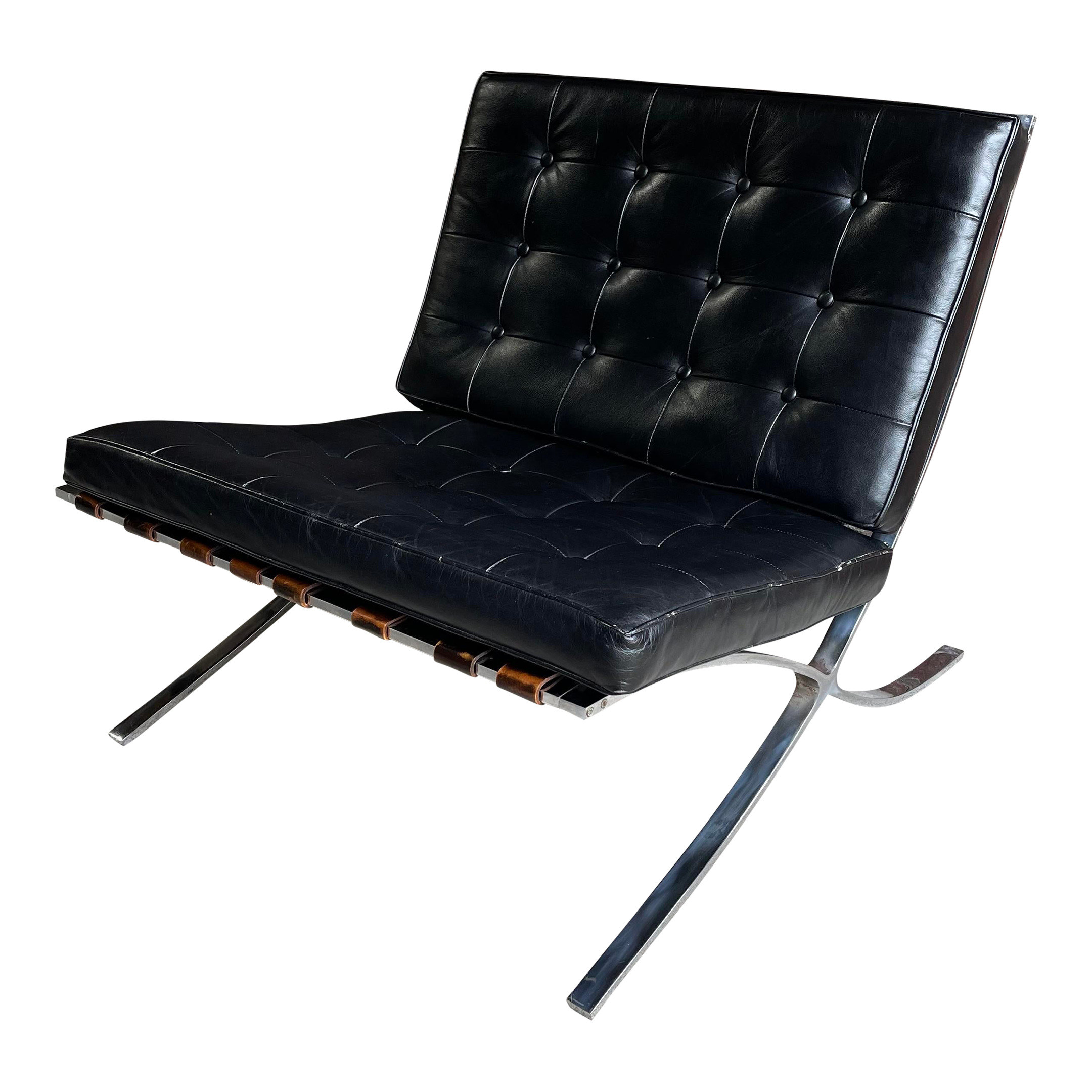 Charlton Chair Company Barcelona Leather + Chrome Chair