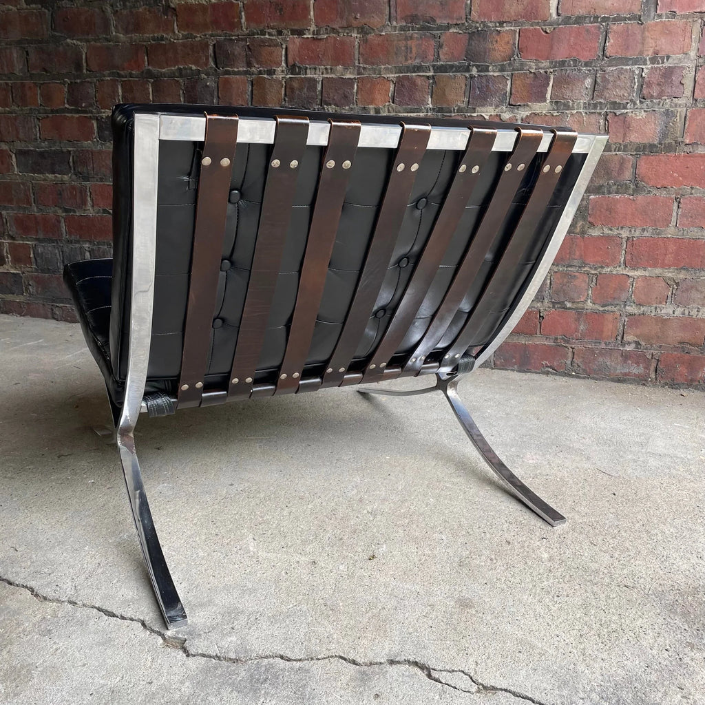 Charlton Chair Company Barcelona Leather + Chrome Chair