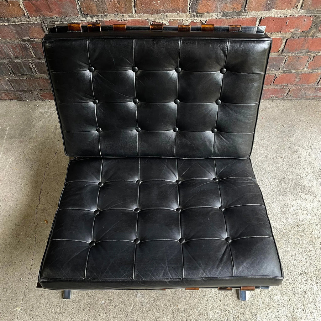 Charlton Chair Company Barcelona Leather + Chrome Chair