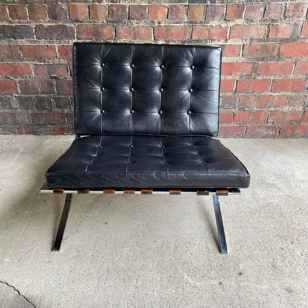 Charlton Chair Company Barcelona Leather + Chrome Chair