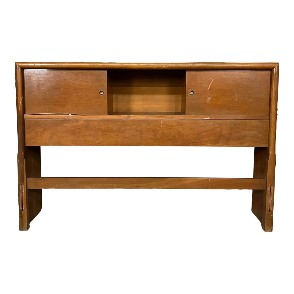 Cherry Wood Full Size Headboard With Storage Gibbings Style