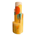 Clarice Cliff Bizarre Tube Vase, in Delicia Citrus Pattern, Printed Bizarre Marks Under