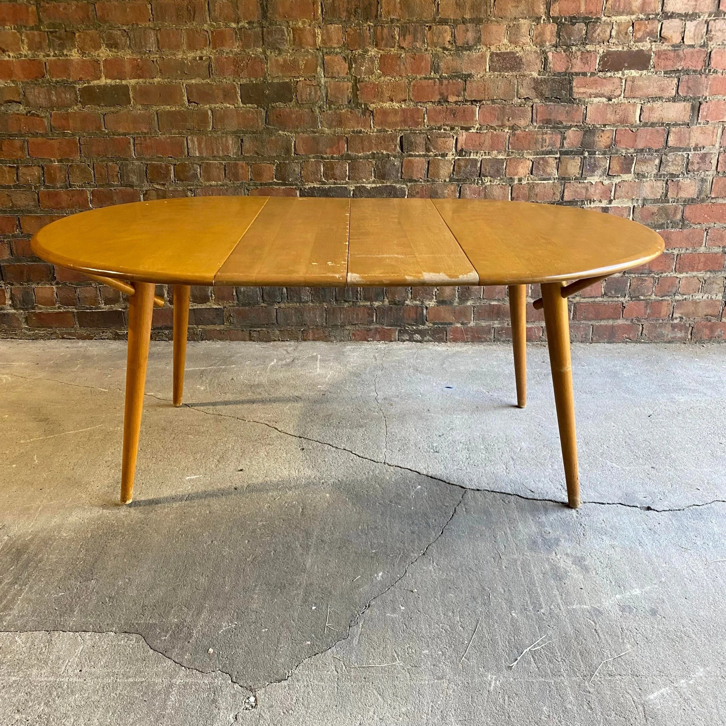 Conant Ball Round Dining Table With 6 Chairs 2 Leaves