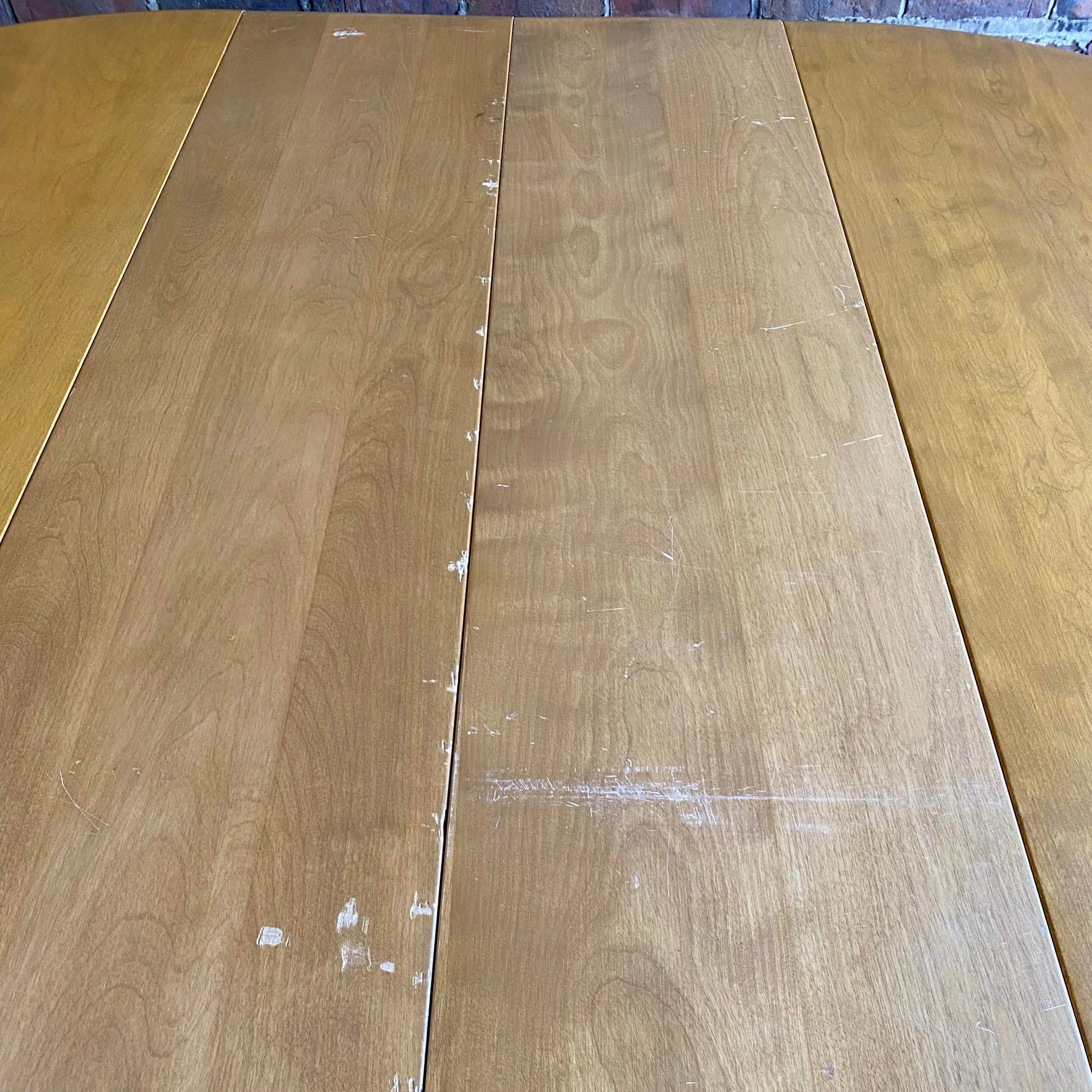 Conant Ball Round Dining Table With 6 Chairs 2 Leaves