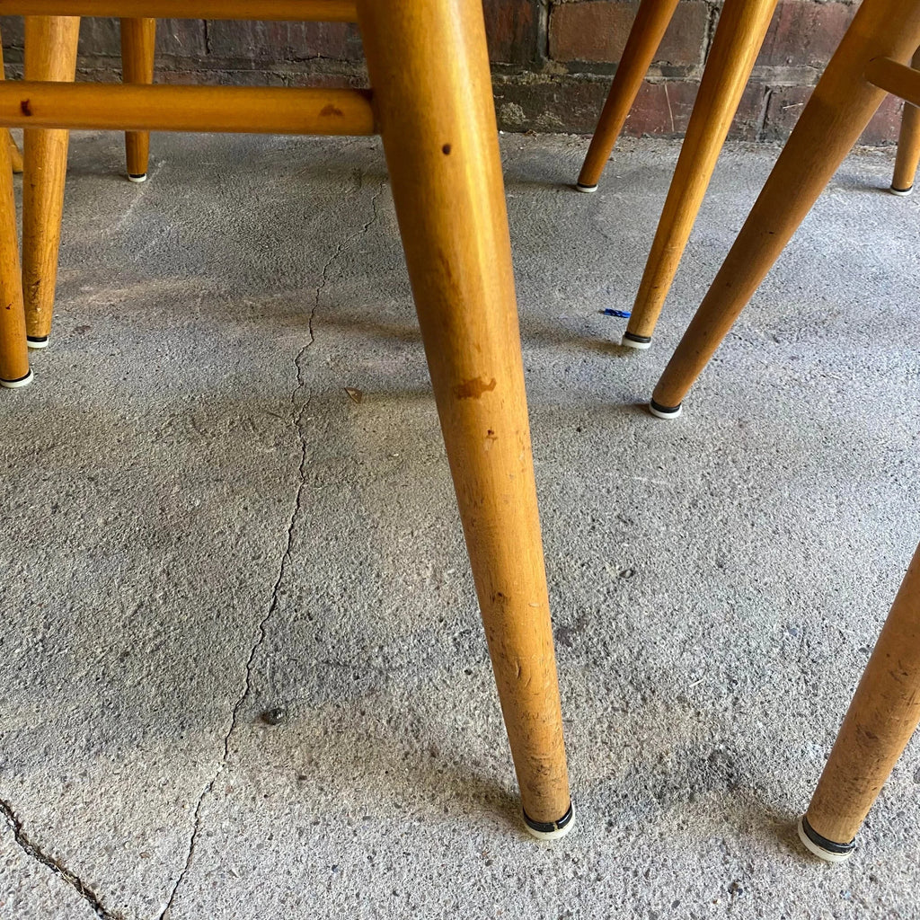 Conant Ball Round Dining Table With 6 Chairs 2 Leaves