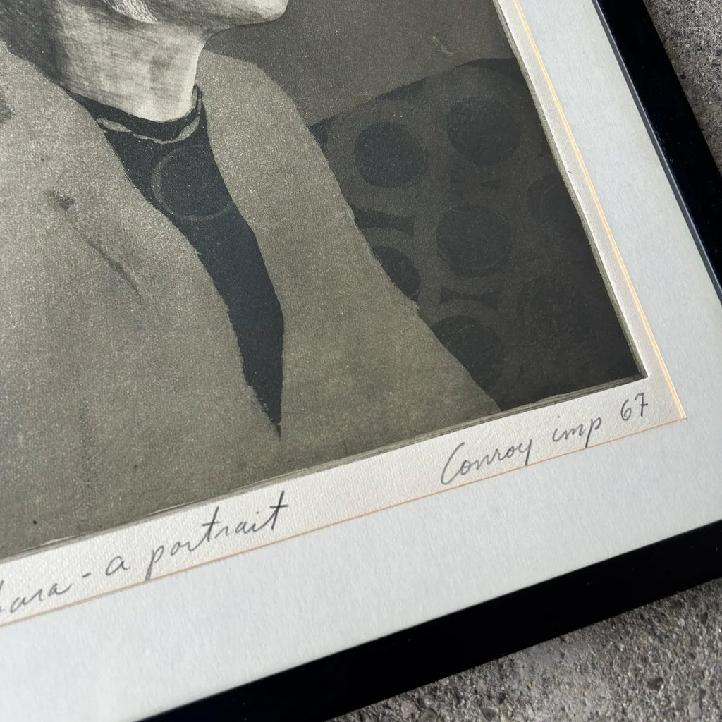 Conroy Hudlow 1967 Signed Etching Print “Barbara - a Portrait” 4 of 10