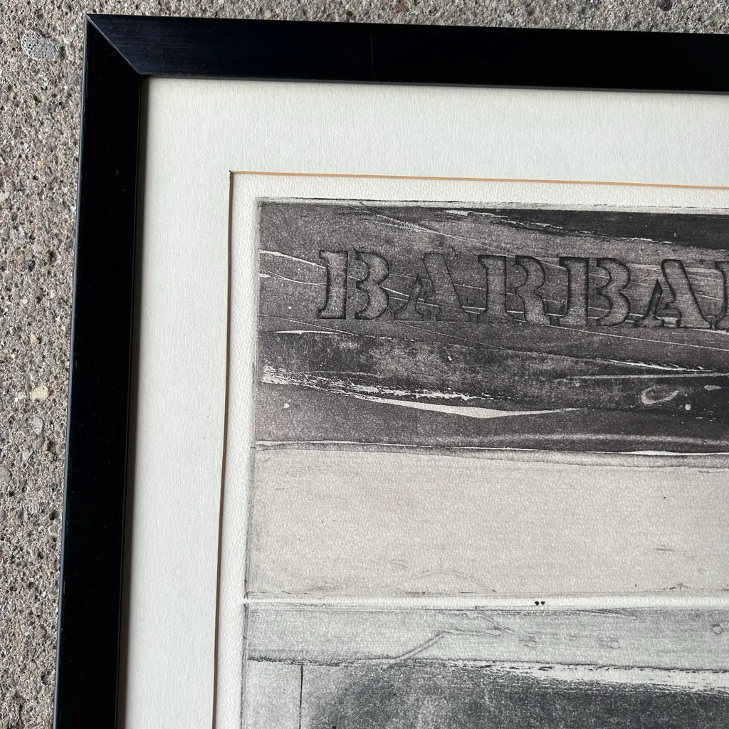 Conroy Hudlow 1967 Signed Etching Print “Barbara - a Portrait” 4 of 10